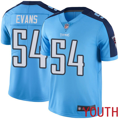 Tennessee Titans Limited Light Blue Youth Rashaan Evans Jersey NFL Football #54 Rush Vapor Untouchable->tennessee titans->NFL Jersey